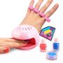 Imagem de Kit Manicure Infantil 3 Esmaltes Secador com Lâmpada Lixa Make Brinq