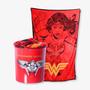 Imagem de Kit Manta+Balde de Pipoca Mulher Maravilha Princesa Diana DC Comics - Marca