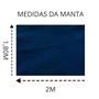 Imagem de Kit Manta Cobertor Soft Casal Microfibra Veludo Marinho