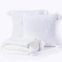 Imagem de Kit Manta Queen Sala Sofa 230X60 + 2 Capas 40X40 Branco