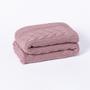Imagem de Kit Manta Sofá Cama Casal + 2 Capas 60X40 Viena Rose