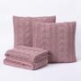 Imagem de Kit Manta Sofá Cama Casal + 2 Capas 60X40 Viena Rose