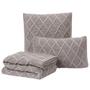 Imagem de Kit Manta Sofá Cama King + 2 Capas 60X40 Paris Cinza