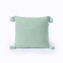 Imagem de Kit Manta Sofa Cama Solteiro 150X90 + 2 Capas 45X45 Menta