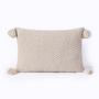 Imagem de Kit Manta Sofa Sala Cama Queen 230X60 + 2 Capas 50X30 Bege