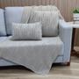 Imagem de Kit Manta Sofa Trico Decorativa 150x90cm +2 Capa Almofada c3