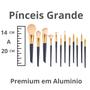 Imagem de Kit Maquiagem 12 Pincéis Aluminio Make Profissional Premium