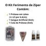 Imagem de Kit Maquiagem Halloween Sangue Artificial Ferida Corte Ziper