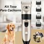 Imagem de Kit Maquina De Tosa Profissional Cães Gatos Cortar Pelos Pet -