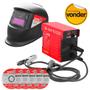 Imagem de Kit Maquina Solda Inversora 120a Bivolt Com Máscara Automática e Acessório