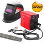 Imagem de Kit Maquina Solda Inversora 120a Bivolt Com Máscara Automática e Acessório