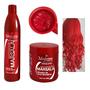 Imagem de Kit Marsala Matizador para Cabelos Vermelhos shampoo + cond + mascara maycrene