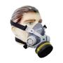 Imagem de Kit Máscara Respiratória Proteção e Óculos de Segurança Alça Ajustável EPI