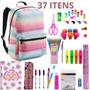 Imagem de Kit Material Escolar com 37 itens Ensino Médio Colegial Faculdade Universidade Unissex Aluno Adulto Mochila Estojo Canet