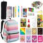 Imagem de Kit Material Escolar com 59 Itens Ensino Fundamental Colegial Universidade Faculdade Completo Unissex Com Mochila Estojo