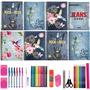 Imagem de Kit Material Escolar completo 10 cadernos teens com 40 acessórios