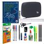 Imagem de Kit Material Escolar Estojo Box Caderno Tilibra 10 Matérias + Itens Masculino