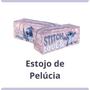 Imagem de Kit Material Escolar Stitch 3 Estojos Grande Pequeno Pelúcia Guardar Canetas Lápis Borracha Tesoura