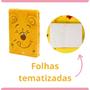 Imagem de Kit Material Escolar Ursinho Pooh com 2 Estojos Grande e Pequeno Caderno Pelúcia Fluffly Fofinho Top