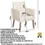 Imagem de Kit material sintético Sofá 1 Namoradeira 2 Poltronas com Puff Capitone para Sala de Estar clinica 4 lugares resistente para sala pequena