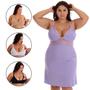 Imagem de Kit Maternidade Plus Size Camisola + 3 Sutiã Amamentação