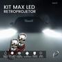 Imagem de Kit max led farol kx3 h7 com retroprojetor