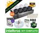 Imagem de Kit Mega Cftv Intelbras 4 Canais Com 4 Câmeras Bullet De Metal 1.0mp 720p
