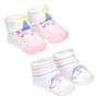 Imagem de Kit Meia Infantil Com 2 Pares Recém-Nascido Menina - Pimpolho