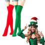 Imagem de Kit Meia Longa 7/8 Fantasia Natal Duende Cosplay Halloween Carnaval - 2 Pares Diferentes Combinação