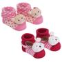 Imagem de Kit Meia Pantufa 0-6 Meses Menina 12 Pares