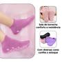 Imagem de Kit Meias Femininas Antiderrapantes Silicone Interno para Hidratante e Creme Gel Sebo de Carneiro