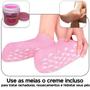 Imagem de Kit Meias Femininas Antiderrapantes Silicone Interno para Hidratante e Creme Gel Sebo de Carneiro