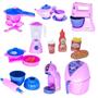 Imagem de Kit Menina Brinquedo Cozinha Eletro Liquidificador Bulê 22P