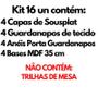 Imagem de Kit Mesa 04 Capas Sousplat 04 Bases 04 Guardanapos 04 Anéis