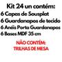 Imagem de Kit Mesa 06 Capas Sousplat 06 Bases 06 Guardanapos 06 Anéis