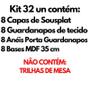 Imagem de Kit Mesa 08 Capas Sousplat 08 Bases 08 Guardanapos 08 Anéis