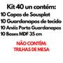 Imagem de Kit Mesa 10 Capas Sousplat 10 Bases 10 Guardanapos 10 Anéis