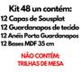 Imagem de Kit Mesa 12 Capas Sousplat 12 Bases 12 Guardanapos 12 Anéis