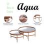 Imagem de Kit Mesa De Centro Ambiente Aqua Com Espelho Cobre - Imcal