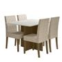 Imagem de Kit Mesa de Jantar Helo Com Vidro 120x90 com 4 Cadeiras Jade