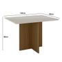 Imagem de Kit Mesa de Jantar Helo Com Vidro 120x90 com 4 Cadeiras Jade