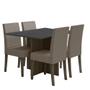 Imagem de Kit Mesa de Jantar Helo Com Vidro 120x90 com 4 Cadeiras Josi
