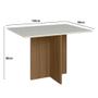 Imagem de Kit Mesa de Jantar Helo Sem Vidro 120x90 com 4 Cadeiras Jade