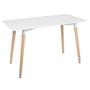 Imagem de KIT - Mesa de jantar retangular Eames 60 x 120 cm branco + 2 cadeiras Eiffel DSW