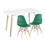 Imagem de KIT - Mesa de jantar retangular Eames 60 x 120 cm branco + 2 cadeiras Eiffel DSW