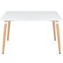 Imagem de KIT - Mesa de jantar retangular Eames 80 x 120 cm branco + 4 cadeiras Eiffel DSW