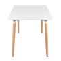 Imagem de KIT - Mesa de jantar retangular Eames 80 x 120 cm branco + 4 cadeiras Eiffel DSW
