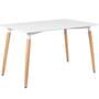 Imagem de KIT - Mesa de jantar retangular Eames 80 x 120 cm branco + 4 cadeiras Eiffel DSW