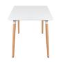 Imagem de KIT - Mesa de jantar retangular Eames 80 x 120 cm branco + 4 cadeiras Eiffel DSW