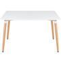 Imagem de KIT - Mesa de jantar retangular Eames 80 x 120 cm branco + 4 cadeiras Eiffel DSW